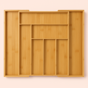 Bestik Skuffeorganisator - Bæredygtig Bambus, Justerbar og Moderne Design