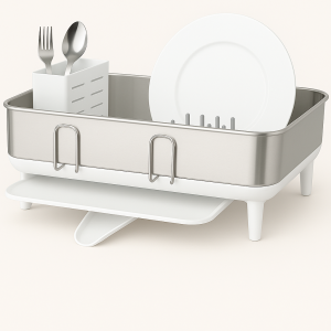 Bestikholder i Rustfrit Stål til Skuffe og Bord - Hvid, Grå - Moderne Design