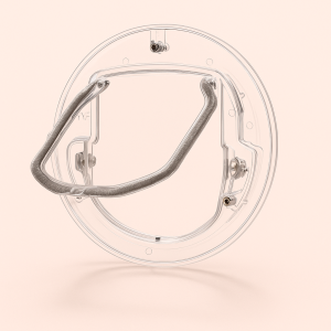 Sikker Kattelem med 4-vejs Lås - Transparent og Grå - Holdbar Plast