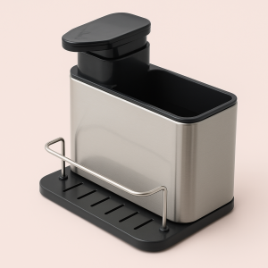 Sæbedispenser i Sort og Sølv - Sensorstyret, Vægmonteret til Moderne Køkken/Badeværelse