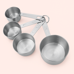 Målebæger i rustfrit stål til præcision - Sølvfarvet, Modern Design, 4 Størrelser