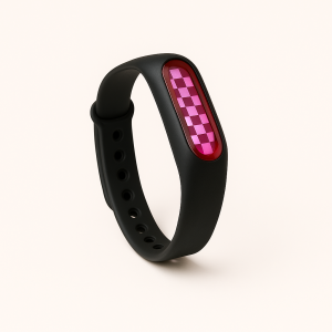 Silikone Insektafvisende Komfort Armbånd - Sort, Orange og Gul - Blød Silikone