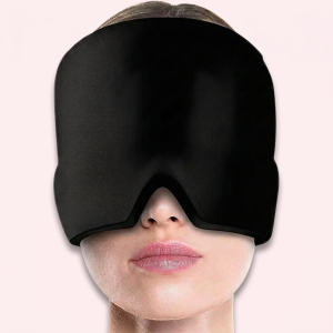 Gel kompressionsmaske i Sort og Lyse Rød til lindring af ubehag og fremme af afslapning - Sundhed & Velvære product image