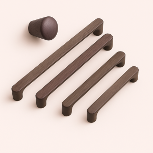 Trægreb - Mørke brun og Beige, 115 mm til 220 mm, Moderne Design