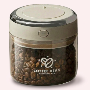 Kaffedåse med vakuumlukning i gennemsigtigt glas – Bevarer kaffens aroma og friskhed (500-1700 ml) - Kaffe- & Teudstyr product image