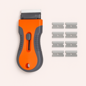 Glasskraber i Moderne Design - Orange eller Gul - Ergonomisk Plast