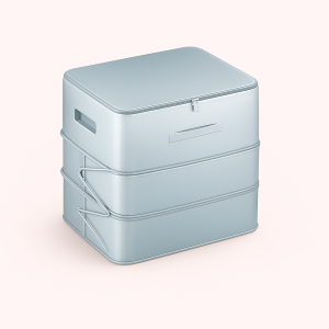 Vakuumkasse til Tøjopbevaring - Blå, Grå, Beige, Oxford-stof