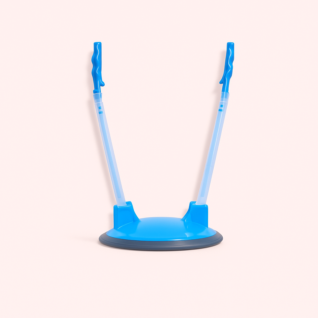 Plastikposeholder med justerbare arme, holdbart plast - Blå, Sort, Grøn