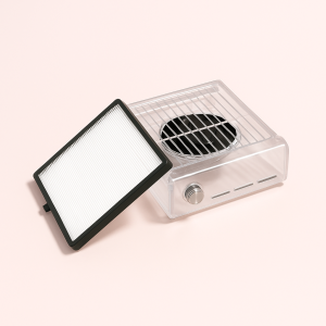 Neglestøvsuger med HEPA-filter og Justerbar Styrke - Hvid, Kompakt Model