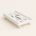 Computerholder med hjul - Hvid og Sort for nem flytning og bedre ventilation af din PC
