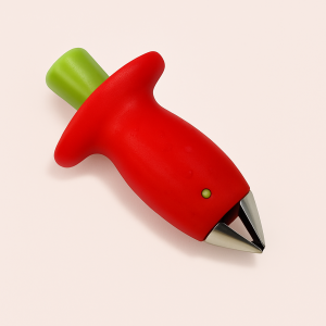 Stilkfjerner - Rødt Ergonomisk Design til Effektiv Bærforberedelse