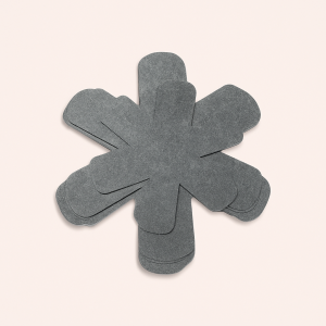 Design Grydeskåner i Filt - Grå Blomsterformet Beskyttelse til Gryder og Pander
