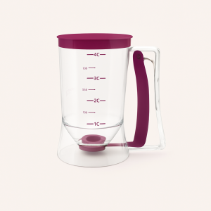 Dejdispenser - Præcis Måling - Gennemsigtig Plast med Lilla - 900 ml