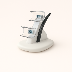 PS5 Controller Oplader m. LED til To Controllere i Hvid og Sort