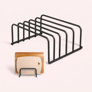 Skærebrætholder sort metal - Moderne Pladsbesparende Opbevaring til Køkkenet - Køkken & Spisestue product image