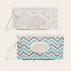 Vådservietetui - Praktisk Opbevaring i Hvid og Sort med Dispenserfunktion