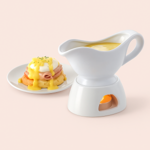 Sovseskål i Porcelæn - Elegant, Hvid, Sovseskål med Håndtag