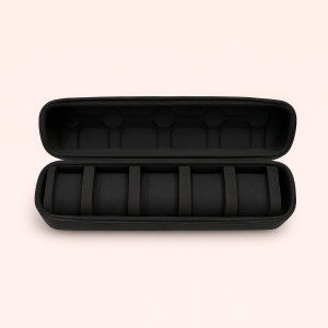 Urkasse i Sort til 6 Ure - Elegant og Moderne Organisering af Ure med Lynlås