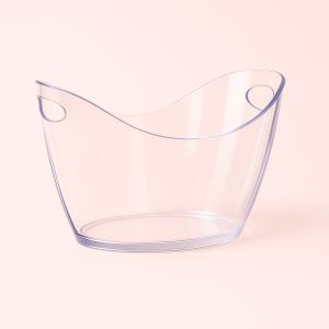 Gennemsigtig Ispand i Akryl med Håndtag til Moderne Hjem, Minimalistisk Design