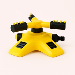 Havevander i Gul og Sort Plast - Effektiv 360° Vanding til Store Haver