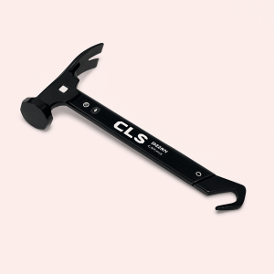 Teltpløkhammer - Sort, Robust Metal, Ergonomisk Greb til Camping