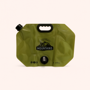 Vandpose 8L med Hane og Håndtag – Olivengrøn Robust Sammenklappelig Plastik til Outdoor