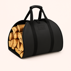 Brændetaske i Mørkegrå Lærred til Effektiv Brændetransport - Holdbar og Moderne