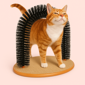 Massage og pelspleje bue i Plastik, Med Børster og Træbase