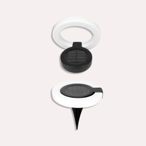 Lys Solcellelamper - Hvid og Sort Moderne Belysning til Udendørs Have