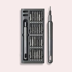 Præcisionsskruetrækkersæt i Moderne Design - Grå/Sort, 24 Stk. Bits