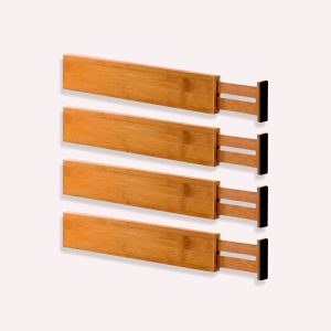 Skuffeopdeler i moderne stil 4 stk - Brun, Sort, Justerbar og Fleksibel