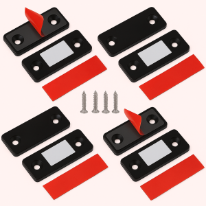 Køkkenskabs dør magneter i metal og plastik - Sort, Sølvfarvet, Ultratyndt Design